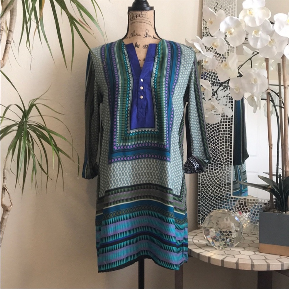 NWOT PAUL & ZERA Geometric Multi-color Tunic